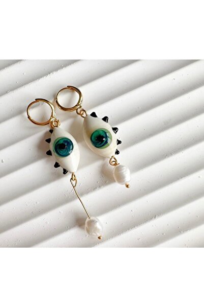 Venus Design Murano Göz Cam Inci Küpe