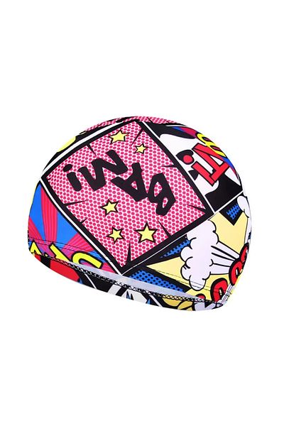 Choice C2 Swim Cap Men And Women Breathable High Elastic Cloth Swim Cap Color Comfortable No Cut Children's