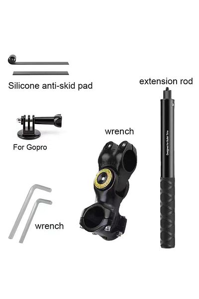 XIAORUBY D-28T Motorcycle Bike Selfie Stick for INSTA360 X2/X3 Handlebar Mount Camera Bracket 27.9cm-113.5cm
