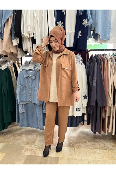 ERVA TAŞ VE CEP DETAYLI ÜÇLÜ SPOR TAKIM