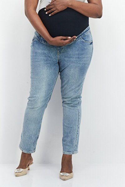 New Look Maternity Regular Fit Wash Stretchable Jeans, Blue