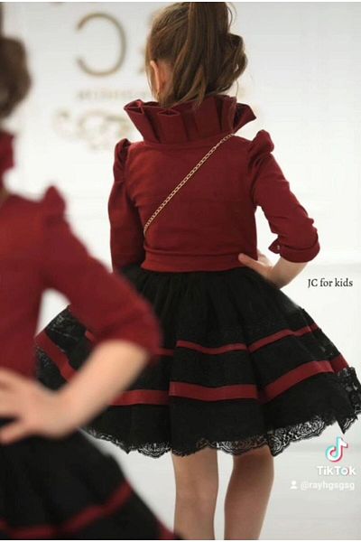 MARİSSA Girl's Two-Piece Dress+Bag