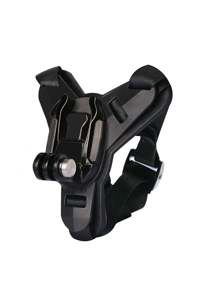 HONGDAK Black Motorcycle Helmet Chin Mount for GoPro 11 10 9 8 7 6 Action Sports Camera Holder Motorcycle St
