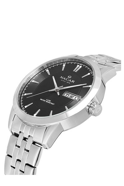 Nacar Classic Silver Men's Wristwatch Nc21- 294740 -Abm
