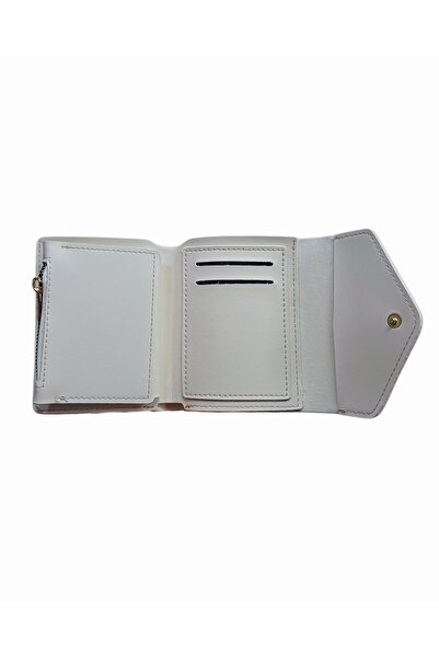 KY Women's Envelope Model Cream Wallet Card Holder Small Size 008