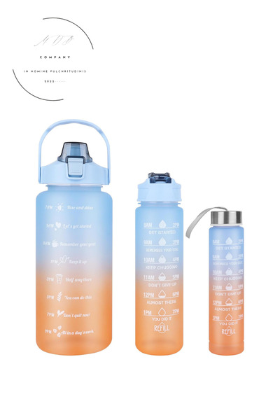 FORSEİ LUCA 3-Pack Flask Bpa Free Sports Water Bottle