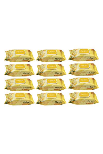 FLODEX Yellow Garden Wet Wipes 90X12 Pieces