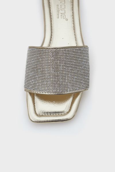 Capone Outfitters Stoned Damen-Hausschuhe mit flachem Absatz und einem Riemen