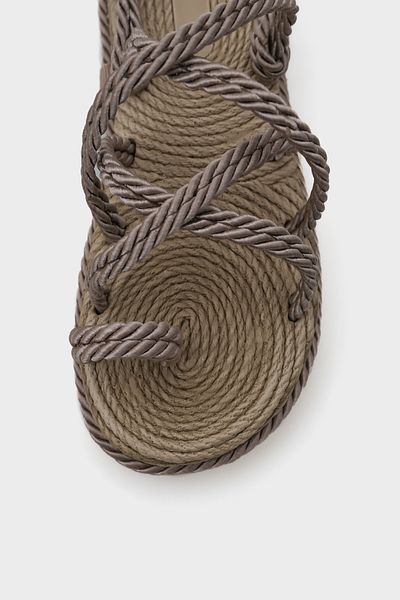 Capone Outfitters Damen-Sandalen mit Keilabsatz und Schnürung