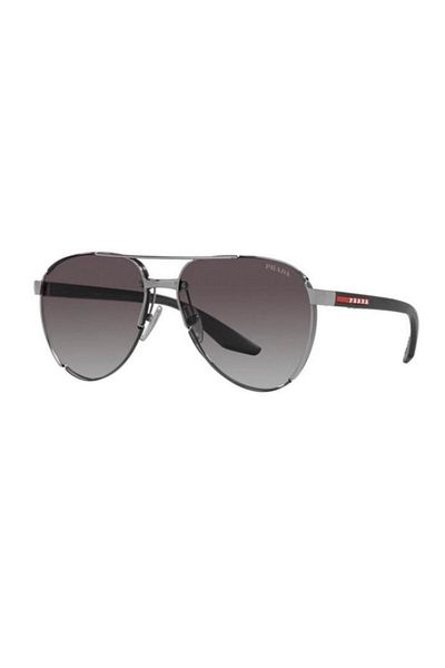 Prada Linea Rossa Man Pilot Sunglasses- Ps 51ys - Lense Size:61mm - Gunmetal