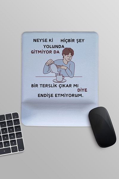 qoeuyl boutique Τίποτα δεν πάει καλά Αστεία ανδρική εκτύπωση ορθογώνιας επιφάνειας ποντικιού με υποστήριξη καρπού