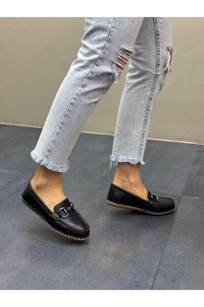 DİVA Diva Black Δερμάτινο Με αγκράφα Γυναικεία Casual Ορθοπεδικό Παπούτσια