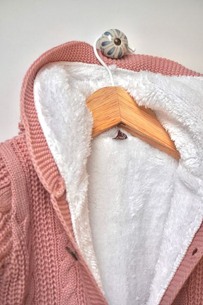 Bursa Trikomer Knitwear Whole Lamb Wool Inside Extra Soft Hair Knit Print Newborn Baby Romper