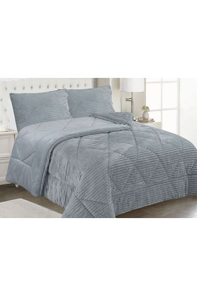 gülce home Sherpa Double Sided Quilt Set (Sleeping Set) Double 3 Pieces