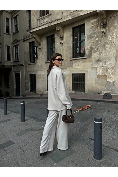 VOLT CLOTHİNG Kadın Salaş Keten İkili Takım