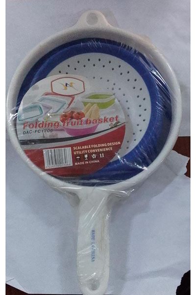 Generic مصفاة سيليكون قابلة للطي بمقبض