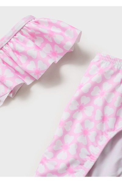 MANGO Kids Fırfırlı çiçekli bikini