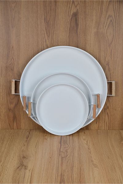 FARİKA Farika Kamer 3-Piece Presentation Tray Set (51Cm-37Cm-30Cm)