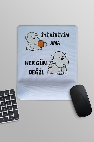 qoeuyl boutique Είμαι καλός, αλλά όχι κάθε μέρα Αστεία διασκεδαστική τυπωμένη ορθογώνια επιφάνεια ποντικιού με υποστήριξη καρπού