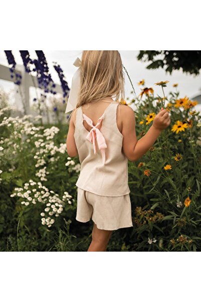 Antebies Set with Ribbon Detail on the Neck and Shorts