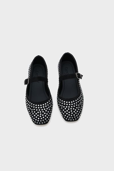 Capone Outfitters Mary Jane Ballerinas mit Schnalle und Steindetail für Damen