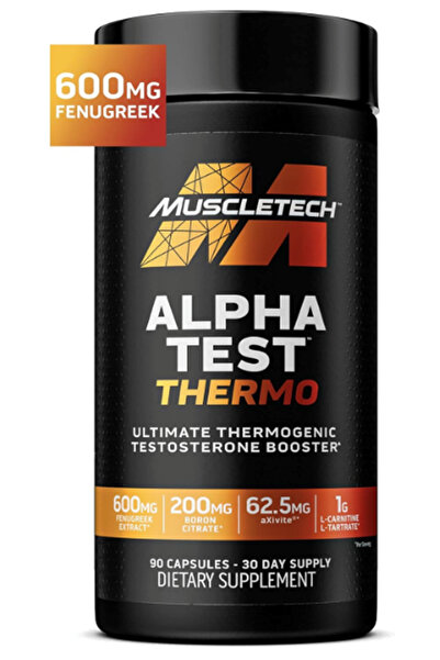 MUSCLETECH AlphaTest Thermo Test Booster for Men - T-Boost Mens - Muscle Growth, Stamina & Energy -