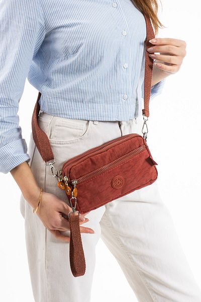 RKY SERENITY Mega Bag Clinker Fabric cu 4 compartimente pentru agățat pentru gât Geantă de umăr și geantă de mână pentru femei