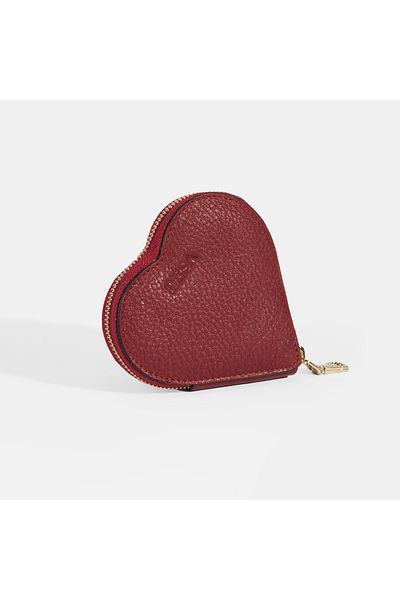 Desa Yelena Heart Burgundy Leather Wallet