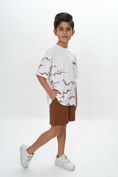 Toontoy Σετ σορτς για αγόρια με αδιάκοπο γράμματα με τύπωμα