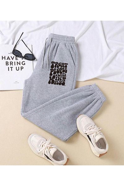 RPT MODA ΦΟΡΜΑ JOGGER ΜΕ Άνετο ΜΕΓΕΘΟΣ ΠΟΔΙ ΕΛΑΣΤΙΚΟ ΤΣΕΠΕΣ PEOPLE PRINTED JOGGER BOTTOM TRACKSUIT