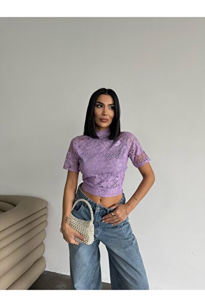 NEW STATION bluză de guipură