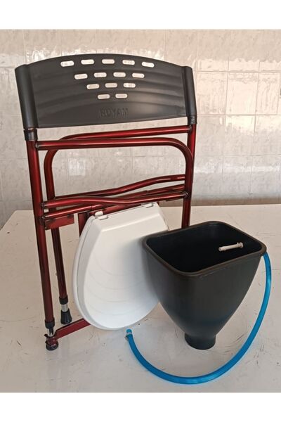 MEDİKALCİM Taharet Musluklu Engelli Yaşlı Hasta Tuvalet Sandalyesi Seyyar Kat...