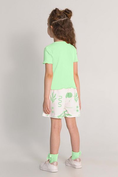 Hopi Kids Set de fuste cu pantaloni scurți imprimați în față pentru fată