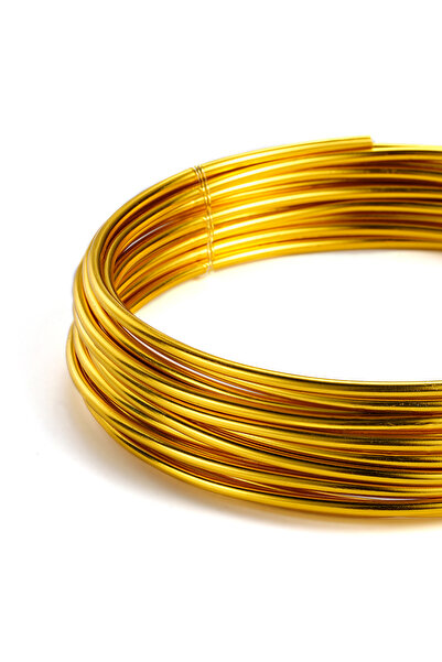 Choice سلك ألومنيوم دائري مطلي بالذهب 0.8 مم × 10 أمتار، 0.6-3 مم، 2-10 أمتار...