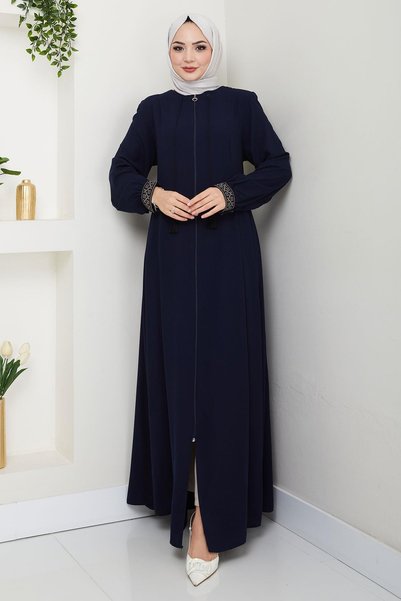 hafsamina Large Size Ferace, Embroidered and Fucking Color
