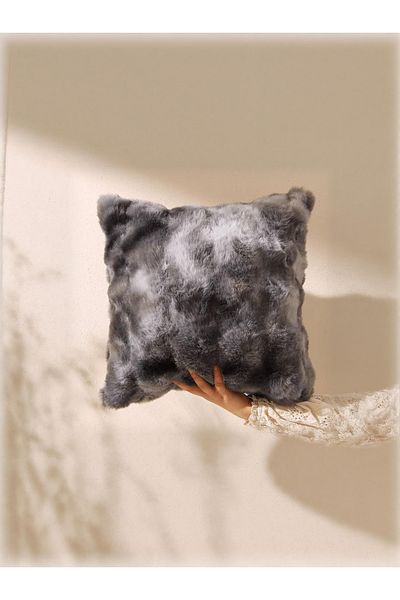 FeelHome Bubble Rabbit Feather, Față de pernă pufoasă pe două fețe cu fermoar ascuns 40x40 Gri învechit