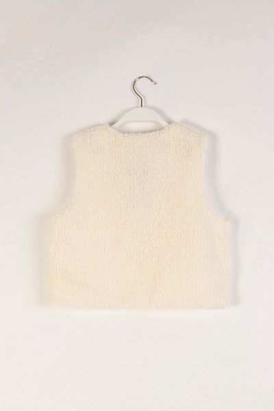 wakawakakidsstore Plush Solid Color Girl's Vest