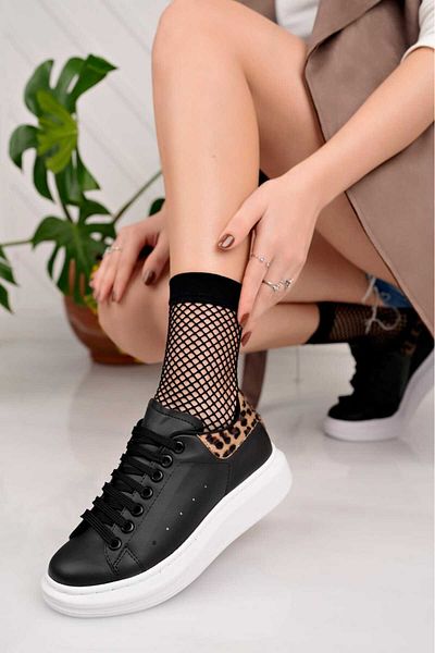 Three Bross Pantofi de damă leopard, pantofi sport, branțuri ortopedice, potrivite pentru utilizare zilnică