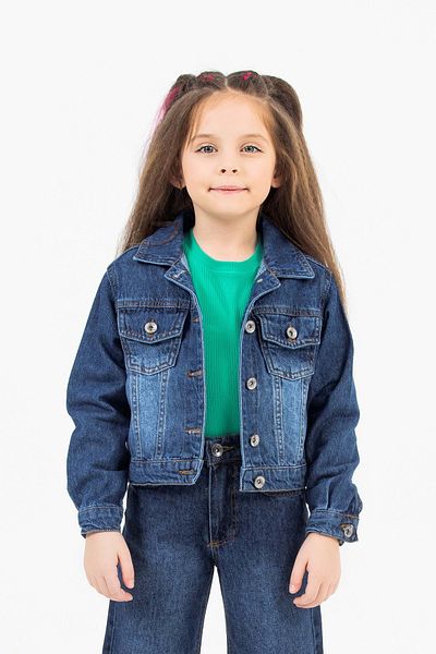 Hopi Kids Jachetă crop detaliată cu buzunar cu închidere cu nasturi