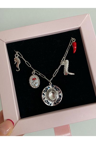 h&b design jewel Steel Cowboy Detail Choker