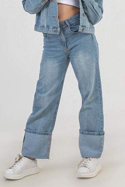 wakawakakidsstore Blugi pentru fete cu picioare largi