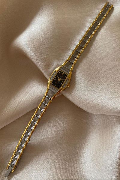 Q&Q Superior Rhinestone Stainless Steel Special Design Lanyard Small Vintage Women's Wristwatch