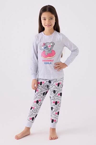 Waka Waka Пижамен комплект за момичета с щампа на коала и поничка