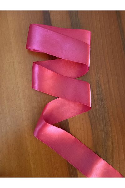 yörük tuhafiye Fuchsia Pink Satin Ribbon 6 cm 10 Meters a Ball, Non-Fading Rose Bouquet Ribbon Flower Ribbon