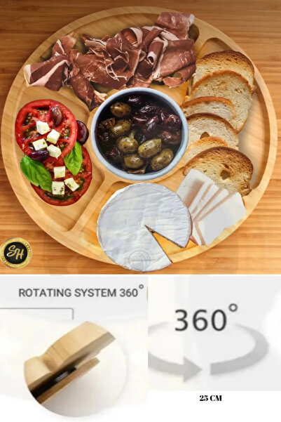 LOVENT HOME 360 Dönerli 5 Bölmeli Sunum Tabağı Kahvaltılık , Çerezlik, Sunuml...