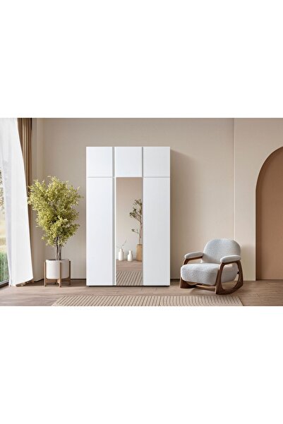 Genel Markalar Bony Cream 3 Kapılı Modüllü Gardırop