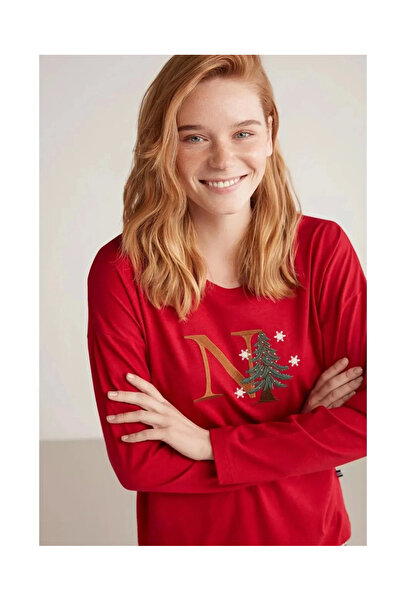 Kocabey W606 Women's Long Sleeve Plaid Pajama Set