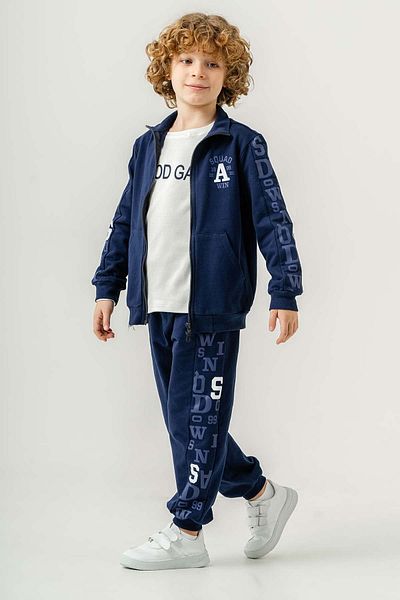 Gold Class Kidswear Zippered Elastic Leg 3 Piece Boy's Tracksuit Set