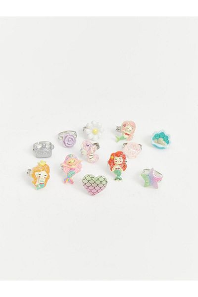LC Waikiki Lcw Accessories Mixed Pattern Girls' Rings Set of 12