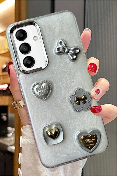 3GEN CASE غطاء صلب لامع متوافق مع هاتف Samsung Galaxy A04S بشريط حجري ثلاثي ا...